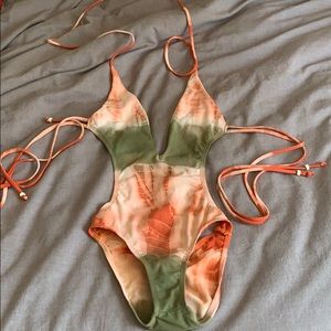 Cut out one piece swimsuit